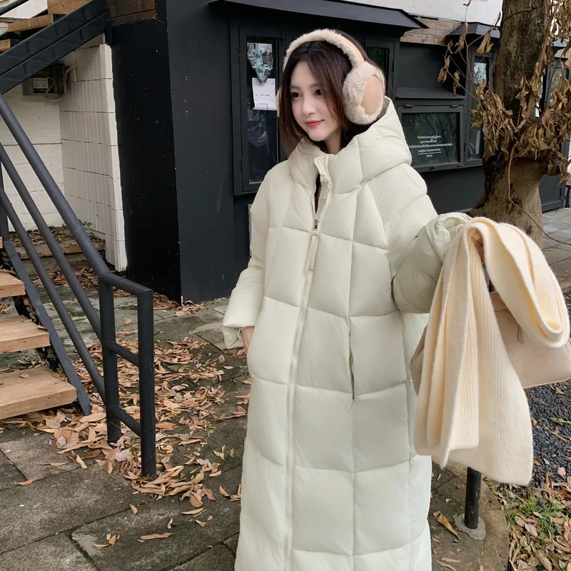 PinkyIsBlack Fashion Thicken Warm Down Cotton Jacket Women's 2025 Winter New Bread Jacket Over The Knee Long Coat Parkas Outwear