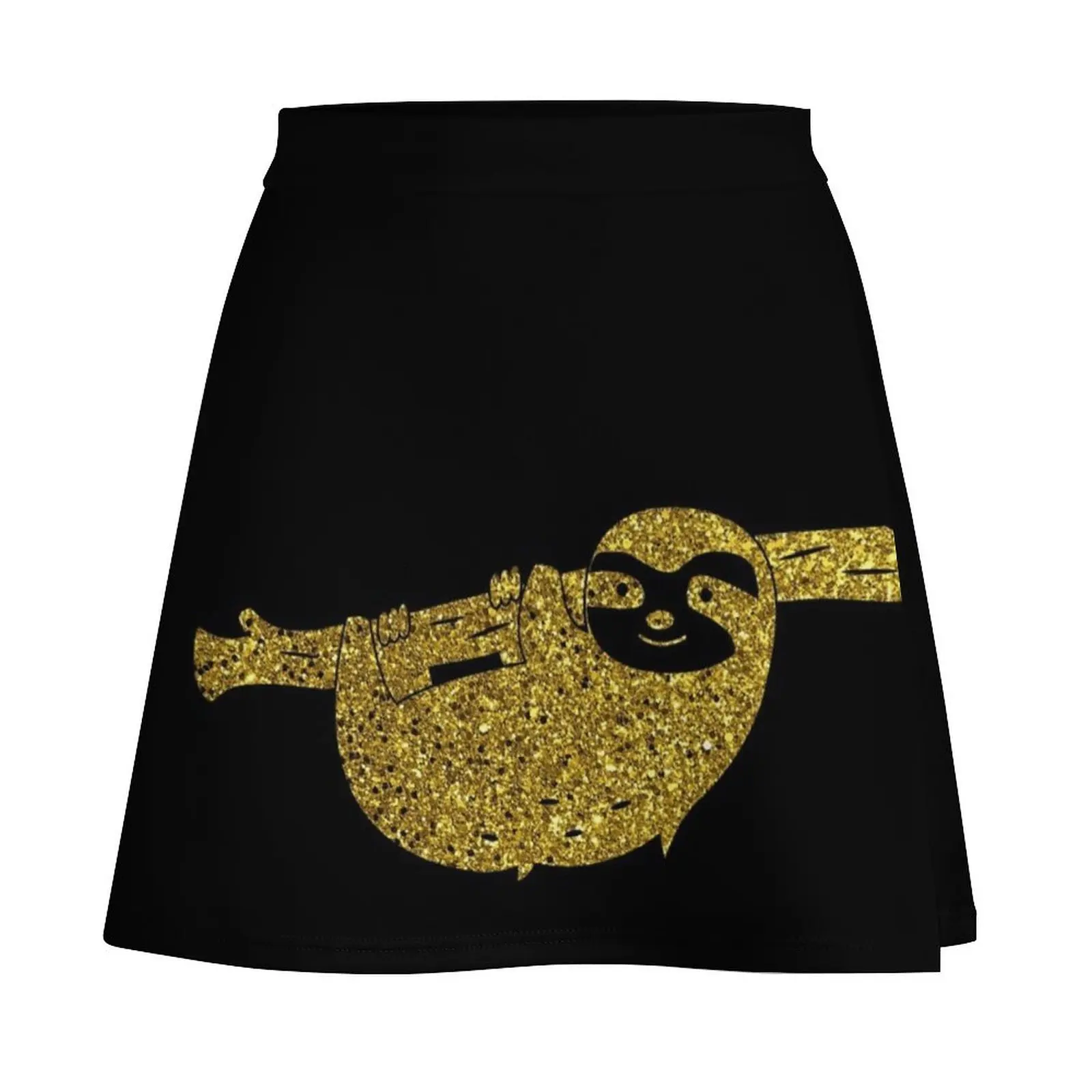 Cute Golden Sloth Mini Skirt Woman clothing luxury evening dresses 2025 Kawaii Summer skirt Mini Skirt