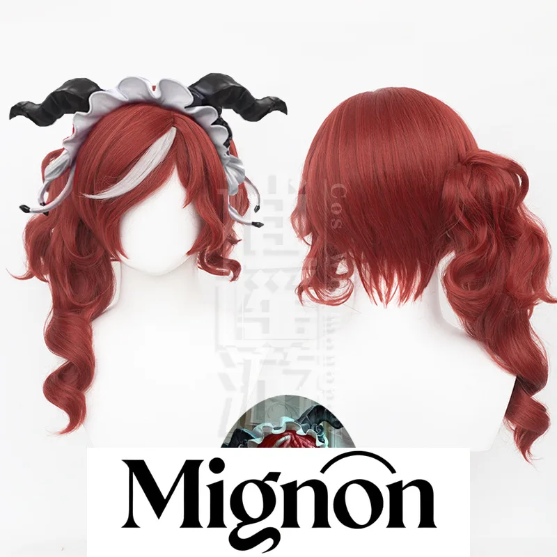 Identité V prêtresse écarlate Cosplay perruque Simulation cuir chevelu haut tigre pince queue de cheval vérité sous Halloween cadeau