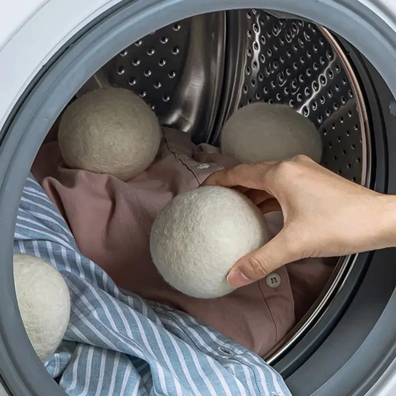 1/4pcs Household Wool Laundry Dryer Balls Reusable Fabric Softener Alternative Wrinkle Reducer Perfect Gift for Home Washing
