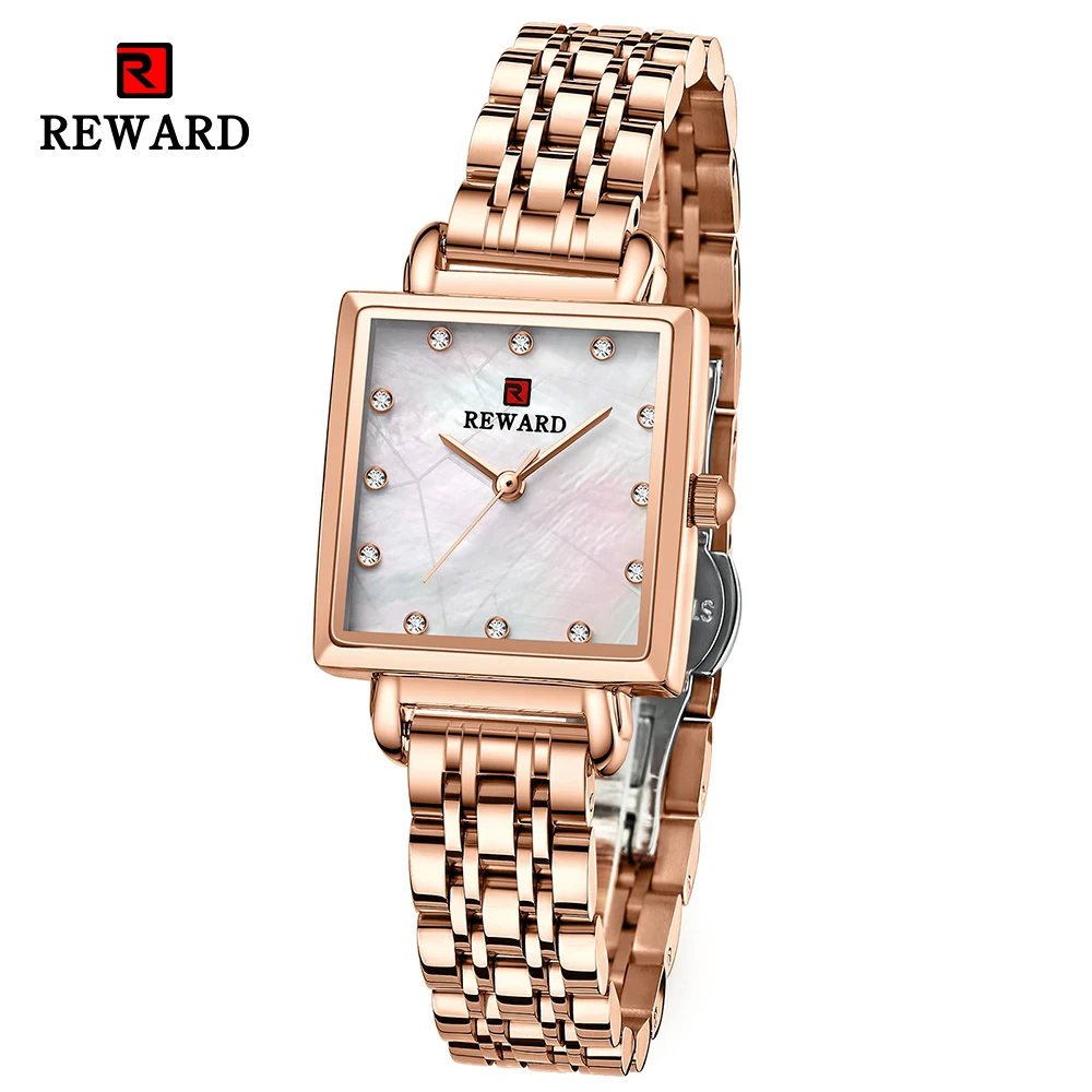 REWARD New Design Quartz Watch for Women Fashion Casual High Quality Wrist Watches Stainless Steel Wristwatches Female