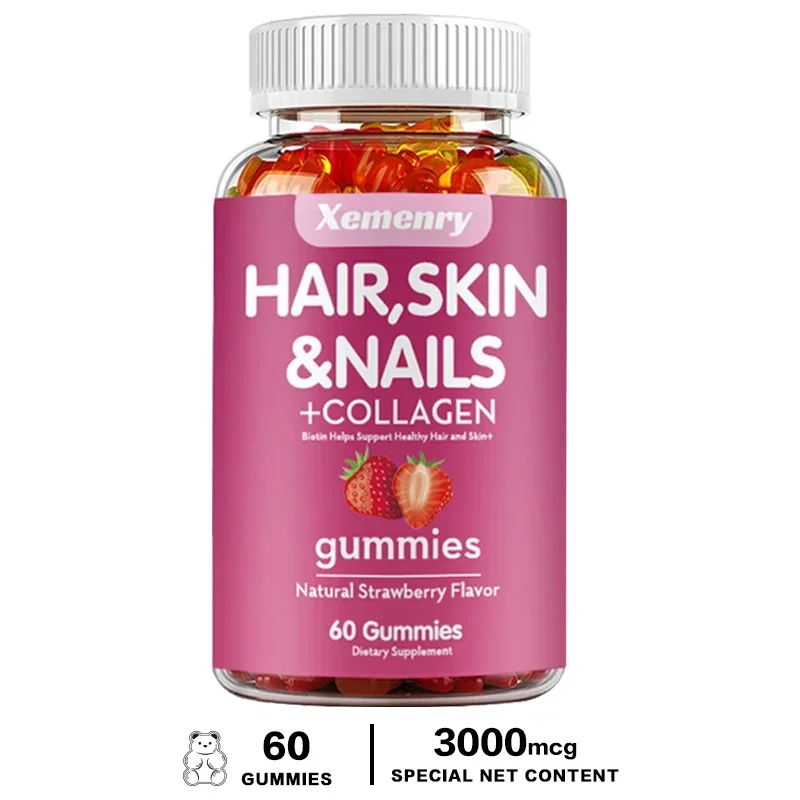 Hair, Skin & Nails Gummies | Hair Vitamins for Men and Women | Biotin SupplementsSupplements