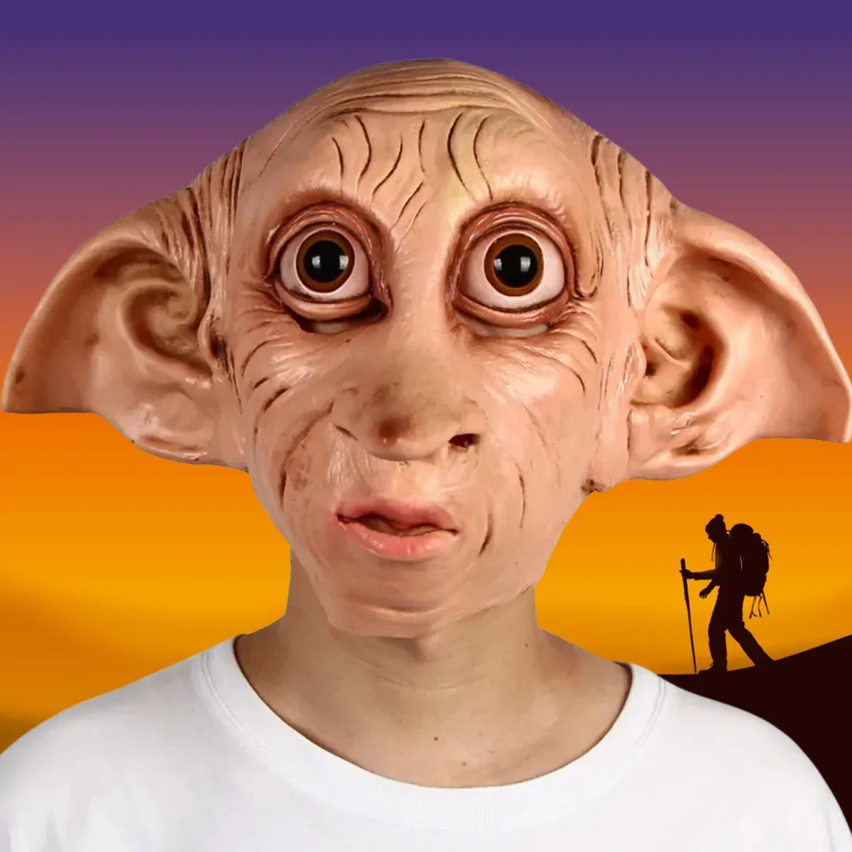 

2025 Dobby Mask House-Elf Latex Full Face Headgear Funny Cartoon Full Head Masks Cosplay Costume Halloween Fancy Party Props