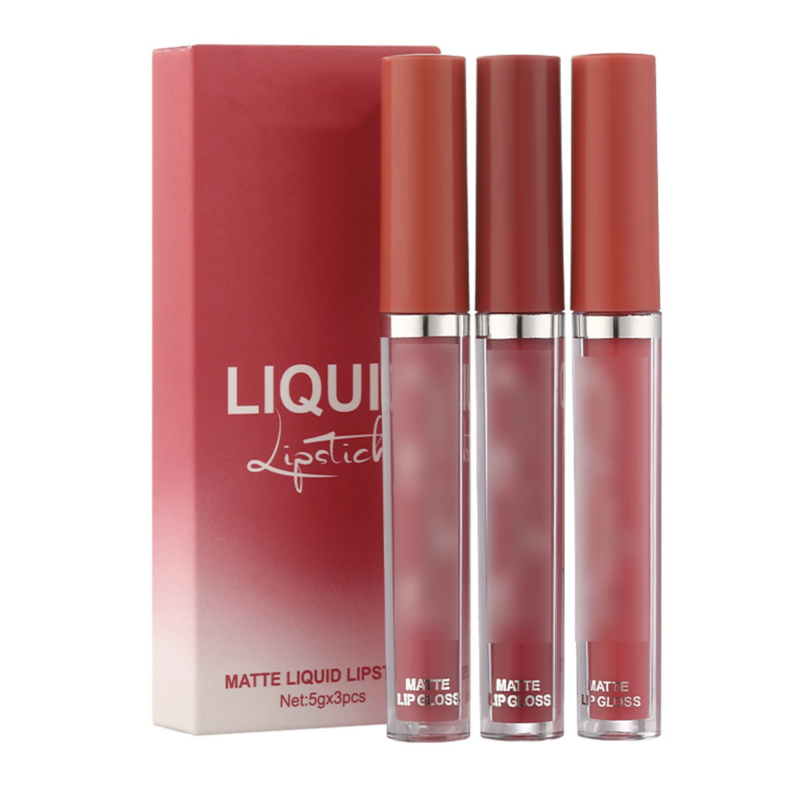 3pcs Matte Velvet Liquid Lipstick Quick-Drying Long Lasting Effect Color for School Suit Dress Matching B99