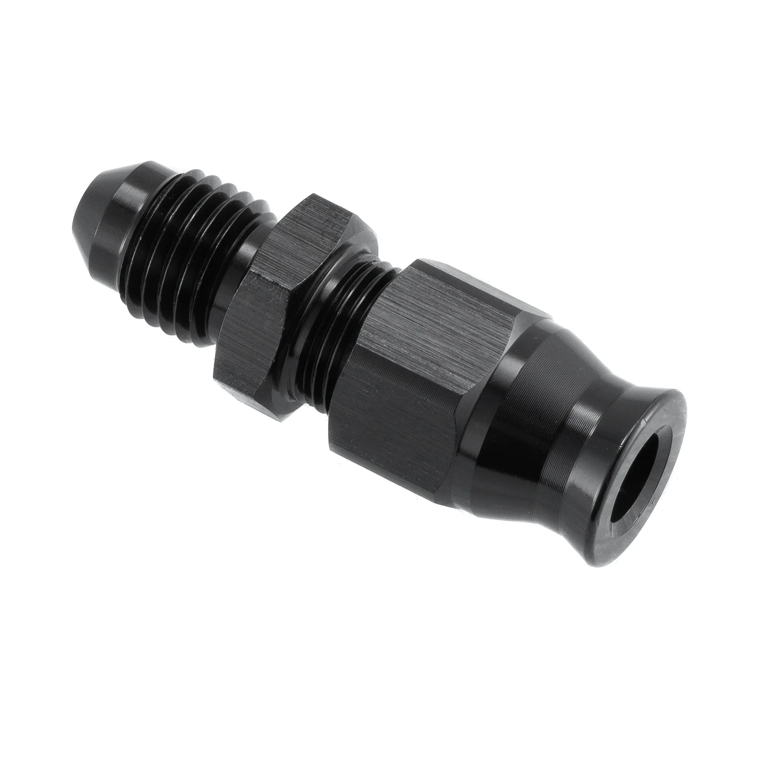 

1PCS 4AN Male to 1/4" Pipe Tube Fuel Line Fitting W/Brass Ferrule Hardline Black
