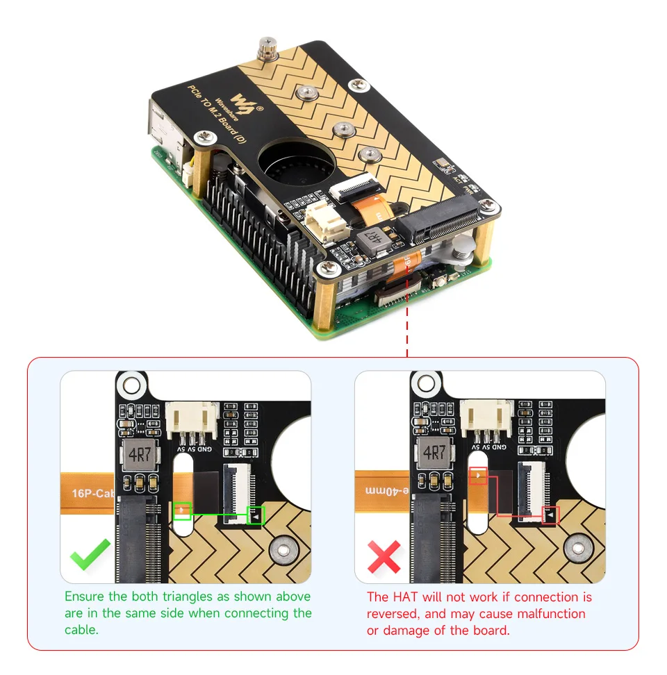 لوحة محول من PCIe إلى M.2 (D) لتاوت التوت Pi 5 ، متوافقة مع ، من من من من من من من من من من من من من من من من من من ، من ، من ، من حيث المساحة ، حجم NVMe ، بروتوكول M.2 SSD