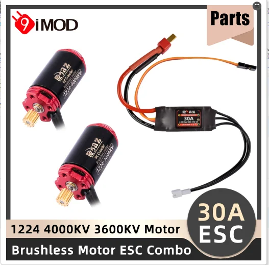 9IMOD-Motor ESC sin escobillas Combo AM32 30A Mini ESC 1224/1621/2204, Motor Outrunner para coche trepador de control remoto 1/18 1/24 Axial SCX24 TRX4M