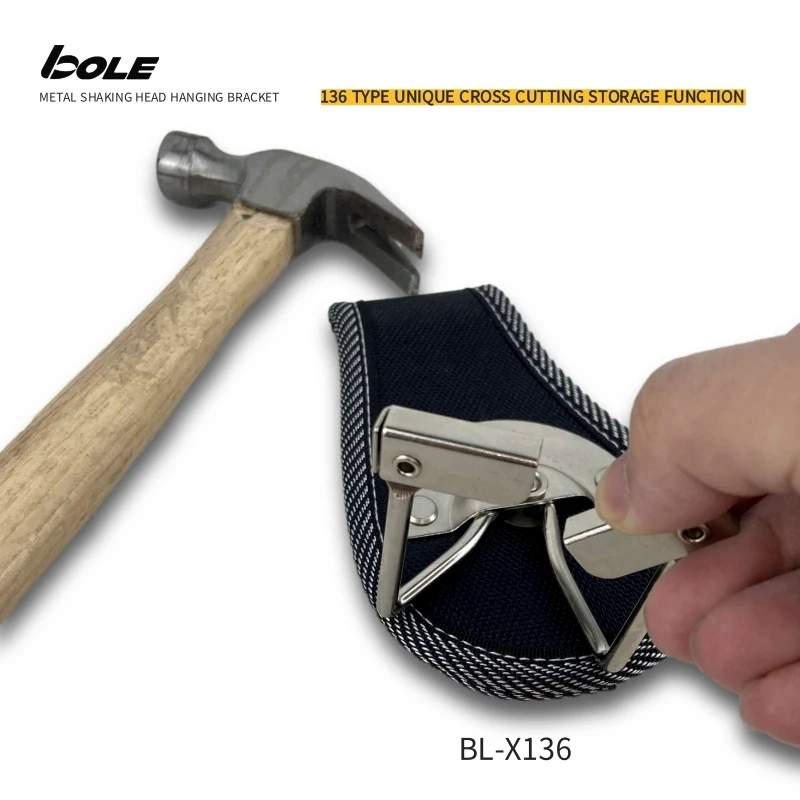 BOLE Tool Bag, Water, Electricity, Woodworking, Metal Tool Rack, Waist Hanging Tool Hook, Firm, Thickened, Wear-Resistant