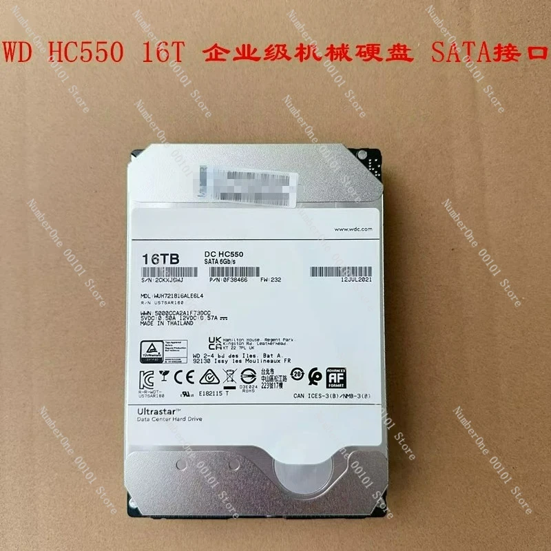 

Жесткий диск 16T WUH 721816 ALE6L4 DC HC550 Механический волновой жесткий диск корпоративного класса 18 ТБ