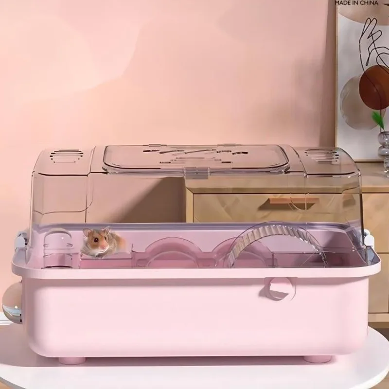 Transparent Acrylic Hamster Cage Large Ideal Home Pet Habitat Cute Cozy Display For Kids Teens Birthday Gift