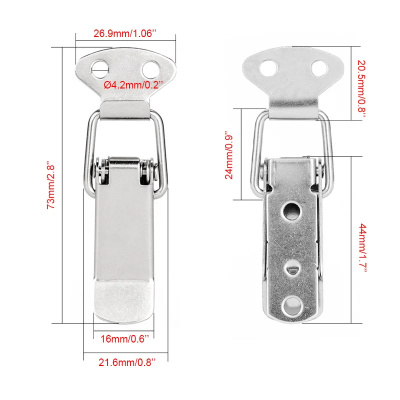 4/10/20PCS Toggle Latches Spring Loaded Clamp Clip Case Box Latch Catch Toggle Tension Lock Lever Clasp Closures Crate Lock Snap