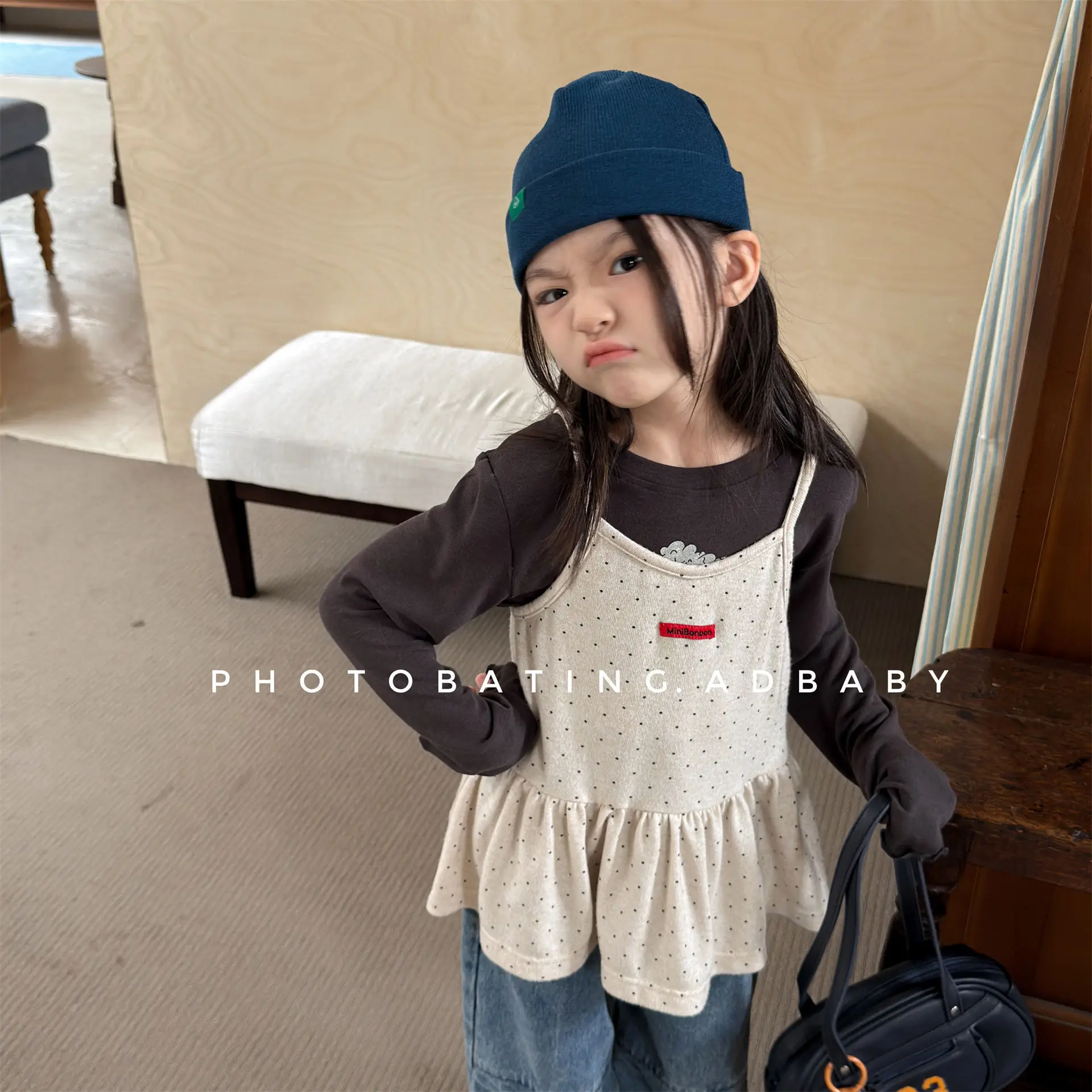 2026 Fall Toddler Girls Dot Print Sleeveless Top | Loose Casual Tank T-Shirt for Kids 1-6Y