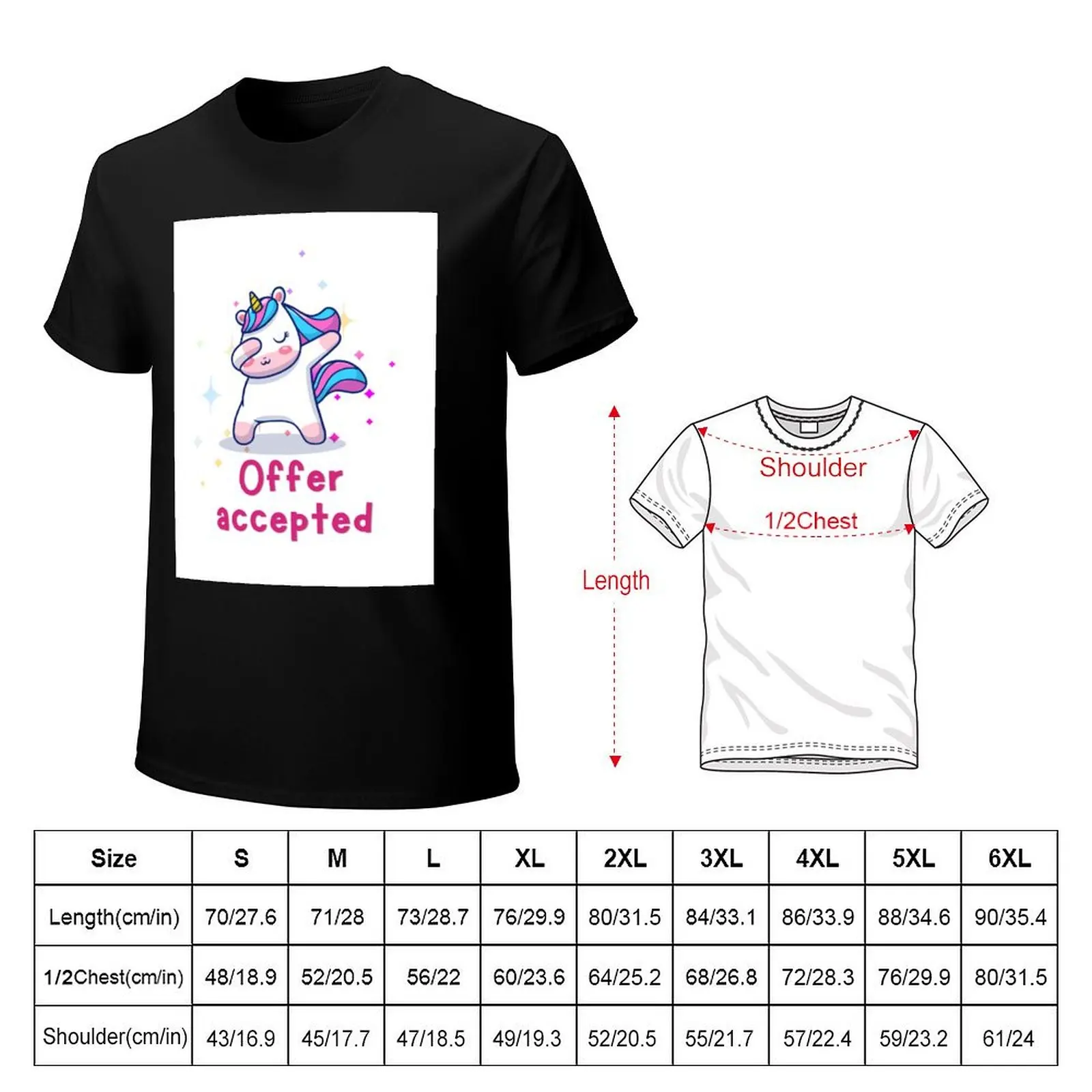 Offer accepted T-Shirt Basic Simple Casual Short Sleeve Tee