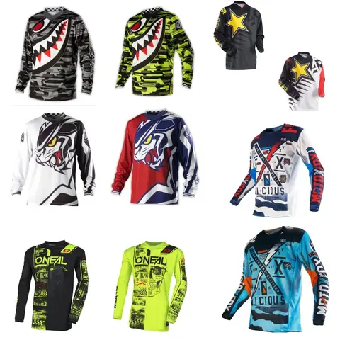 Erkek Bisiklet Forması Uzun Kollu Bisiklet Forması Yol Bisikleti Gömlek Bisiklet Giyim Nefes Alabilir Pro Team Camiseta MTB