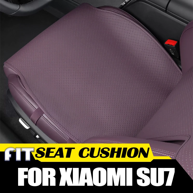Car Seat Cover Cushion Fit for Xiaomi SU7 Modified Car Four Season Universal Anti Pollution Nappa Leather Ventilated Cushion