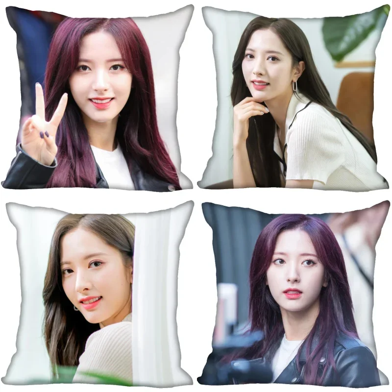 Наволочка для подушки KPOP WJSN Bona на заказ, для спальни, для дома или офиса, декоративные, квадратная, Подушка на молнии, сатиновая, мягкая, не выцветает, 0519