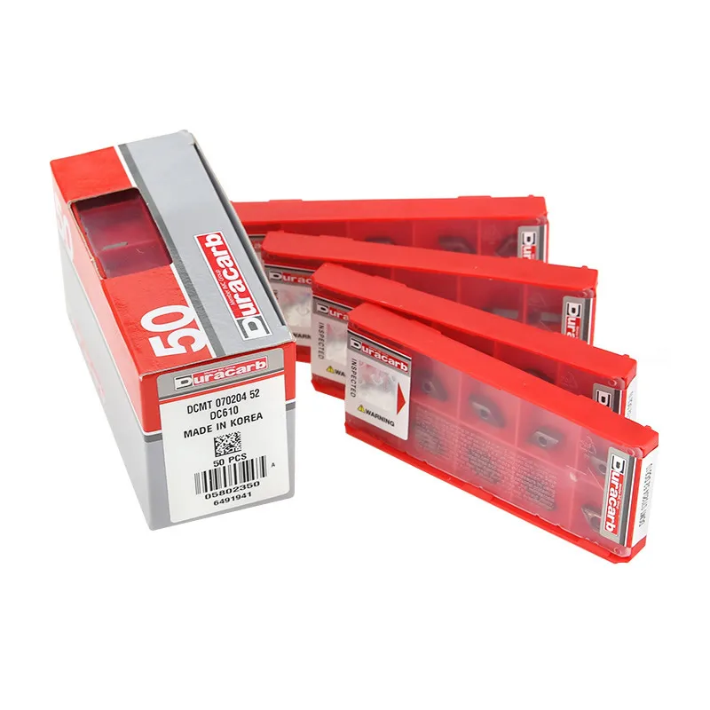 Imagem -06 - Duracarb Cnc Carbide Turning Inserções Original Dcmt Dcmt070204 Dcmt11t304 Dcmt11t308 41 51 52 Dc9015 Dc9025 Dc610 10 Pcs