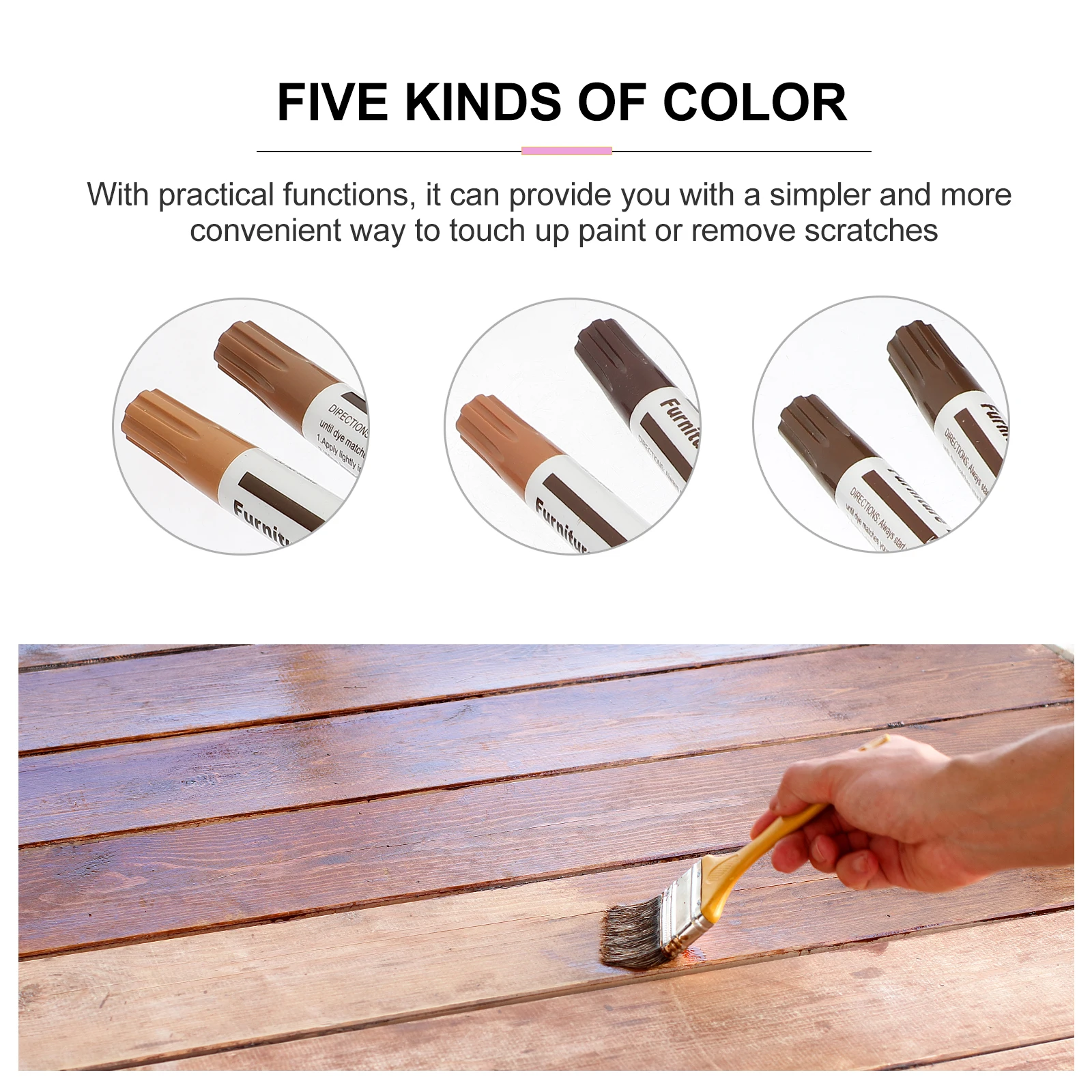 

10pcs Touch up Paint Pen Color Accessory Furniture Markers Fast Drying Waterproof Strong Coverage Wood Floor Repair Multi