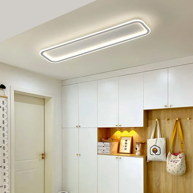 Imagem -04 - Moderna Lâmpada de Teto Led para Corredor Vestiário Luz Jantar Sala Estar Design Minimalista Lustres Decoração Casa Iluminação