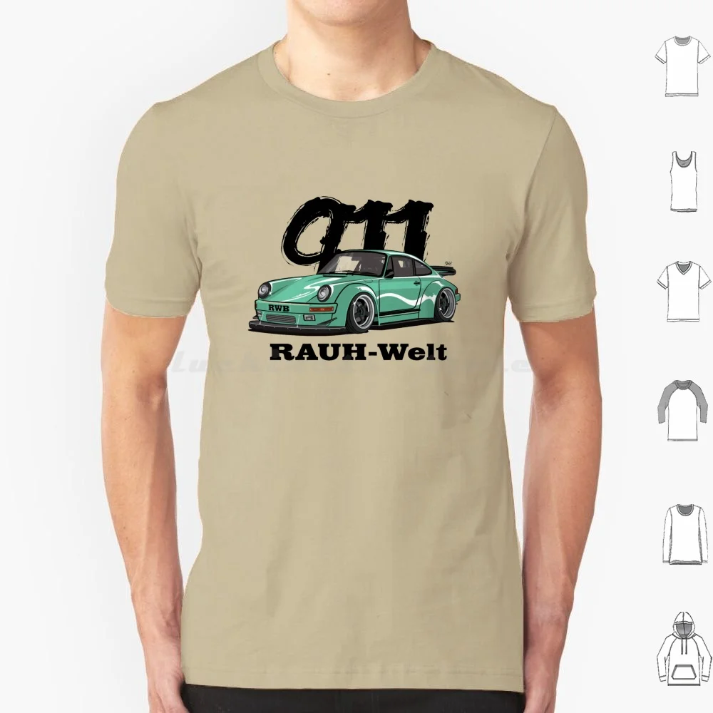 Rwb Wide Body T Shirt Big Size 100% Cotton Rwb Rauh Welt Car Vehicle Cabrio Coupe Bus Truck Pickup Formula Drift Drifting