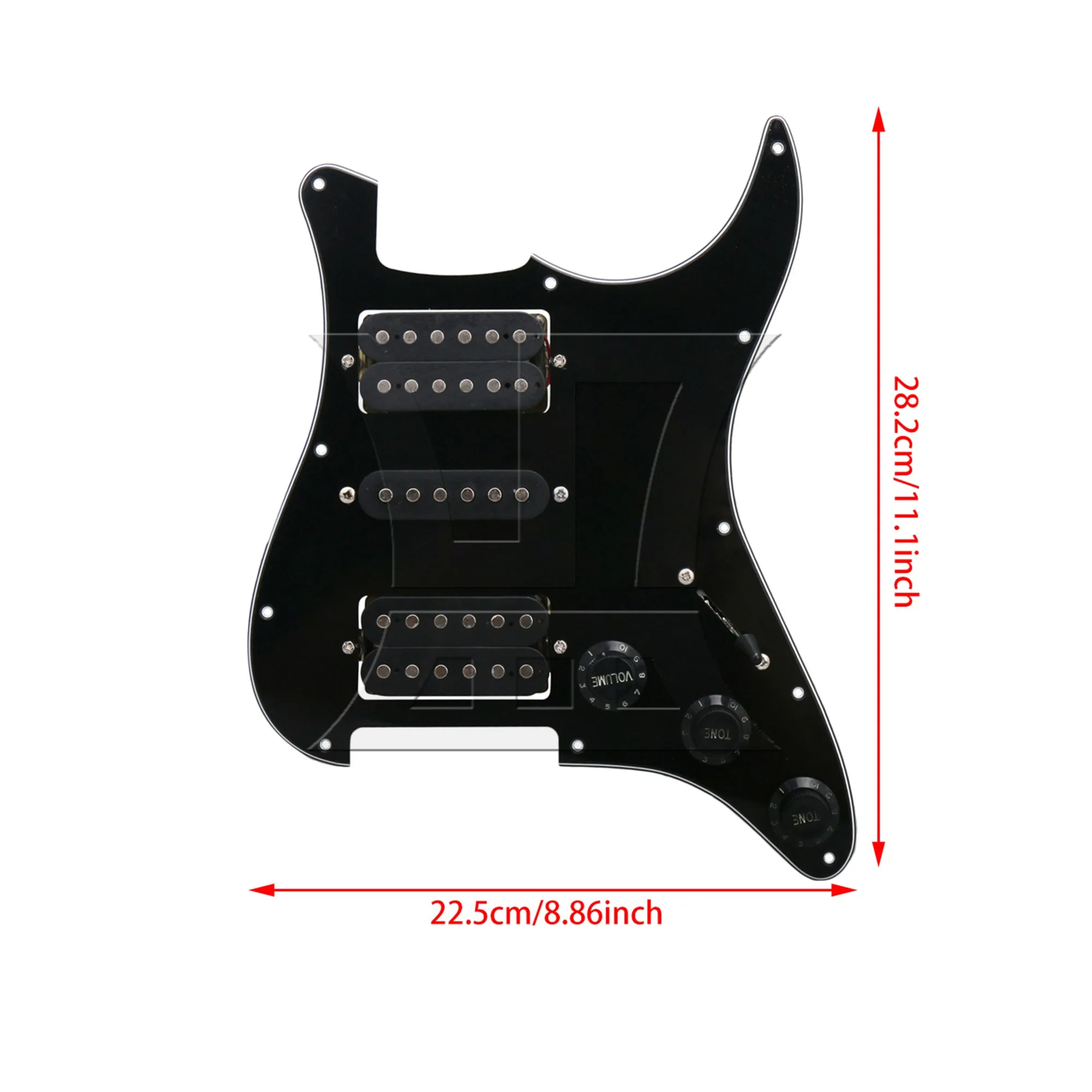 

YIBUY Черная пикгард-накладка для гитар с хамбакерами