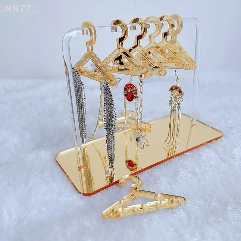 Kleiderbügel geformt Schmuck Halter personalisierte Ohrringe Display Racks hängende Kleidung Ständer Lagerung Schmuck Organizer Halter