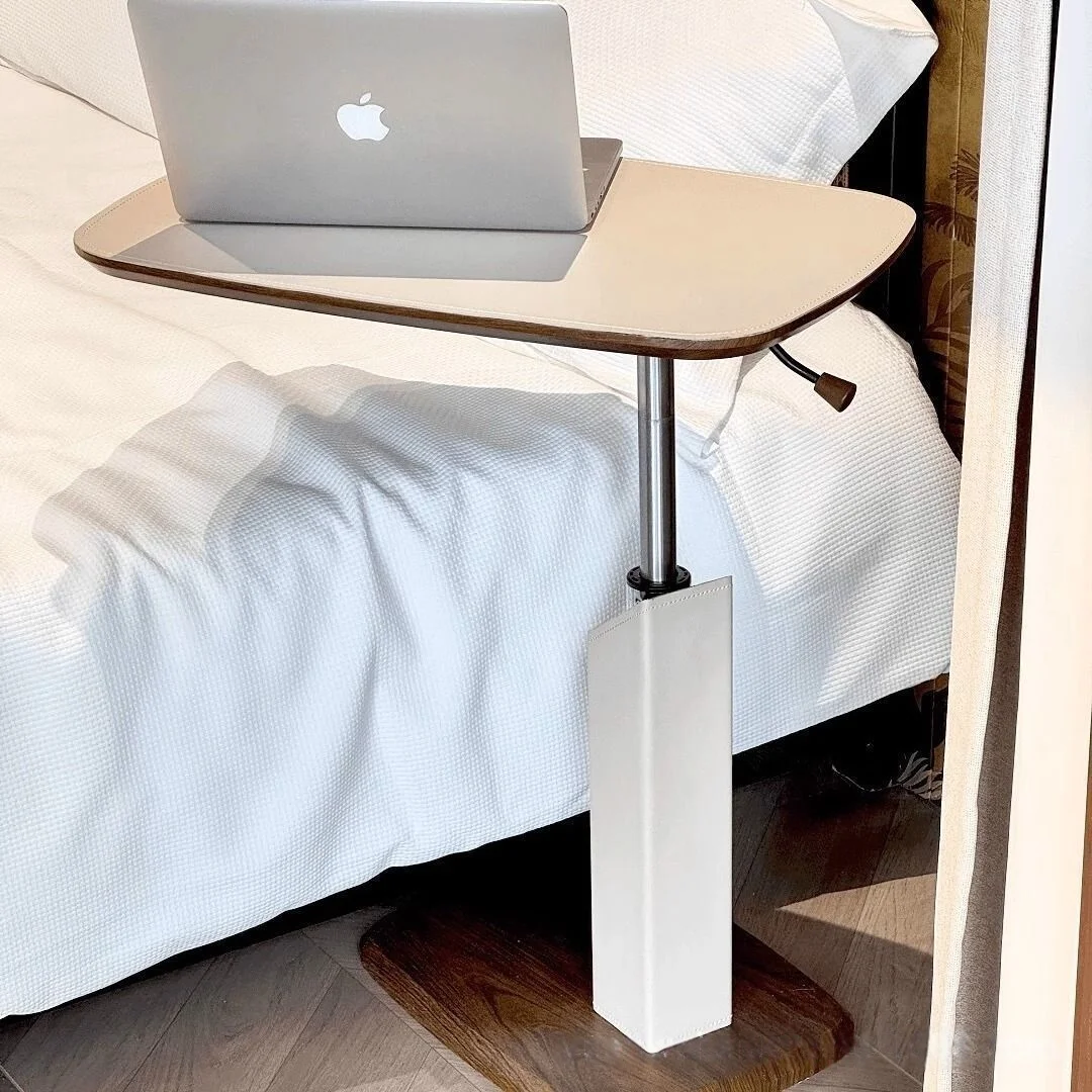 Adjustable bedside table, movable sofa, coffee table, movable corner table, rotatable living room