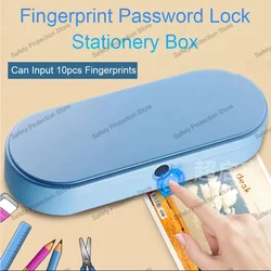 Fingerprint Storage Box Fingerprint Safe Box Student Pen Case Household Secret Hidden Safe Stationery Privacy Protection Box