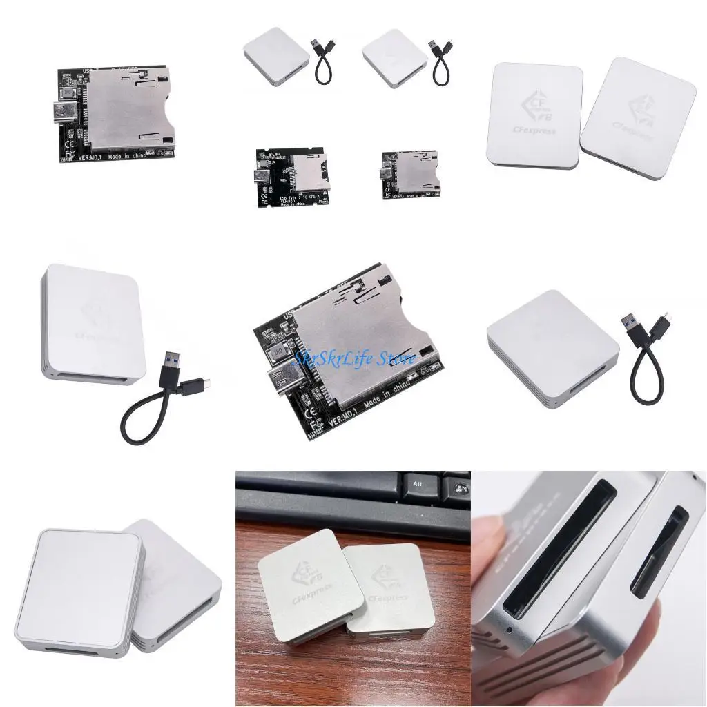 

E65E USB 3.1 TypeC 10Gbps CFexpress Reader, CFExpress TypeA/TypeB Camera Reader