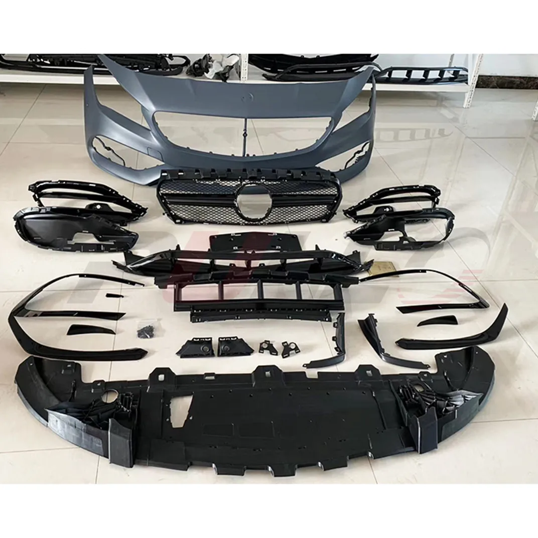 

STLFHot Selling Car Accessories for CLA Class W117 14-19 Change to CLA45 AMGs Style Include Front and Rear Bumper with Grille
