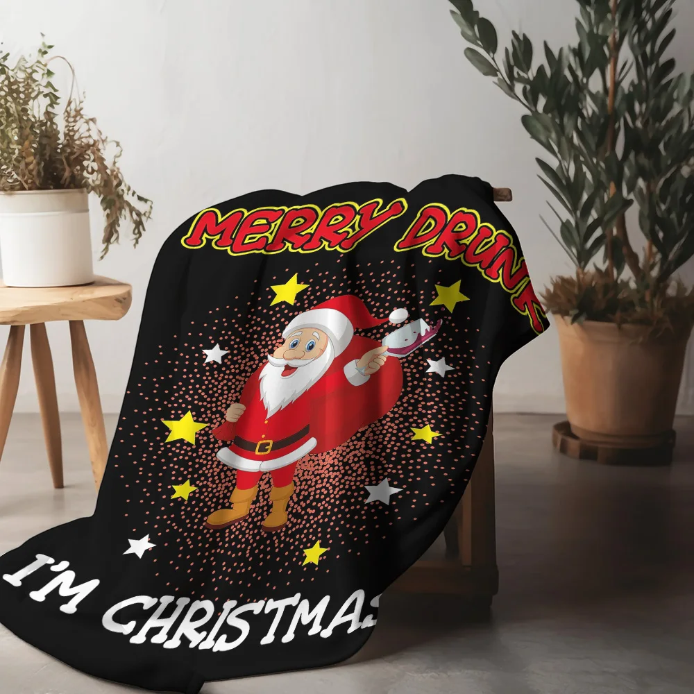 

Рождественское одеяло Tuniu Santa, мягкое флисовое покрывало для спальни, дивана, идея подарка
