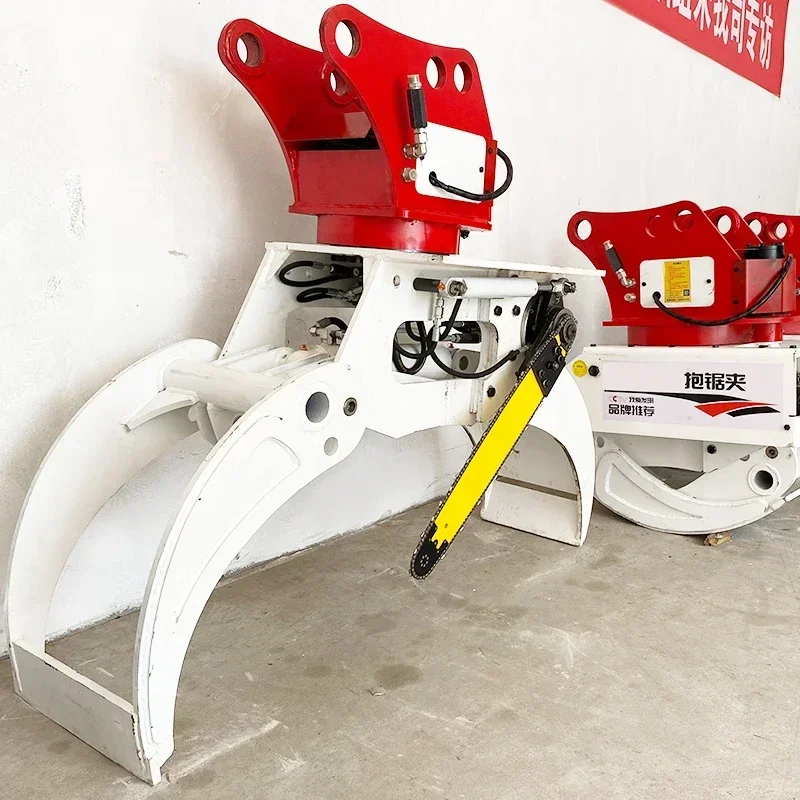 Wood Grapple Cutting Chain Saws Grapple Saw Tree Timber Harvester hydraulic Tree Sawing Machine Tree cutting for excavator