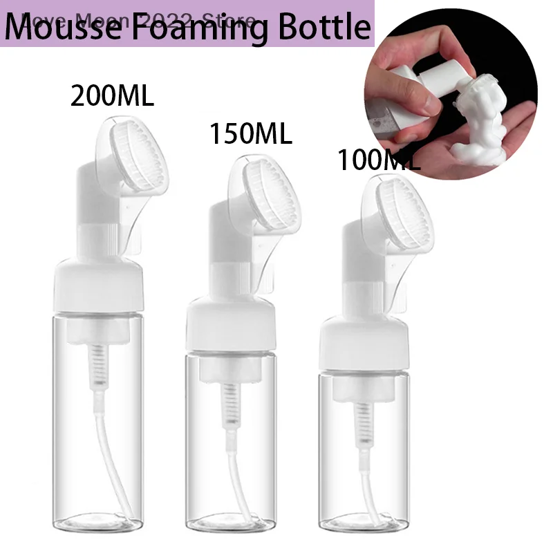 Limpiador Facial vacío de 100/150/200ml, Espuma de Gel, cepillo de lavado de cabeza, botella de espuma, tipo presión, leche limpiadora, bomba de jabón espumoso