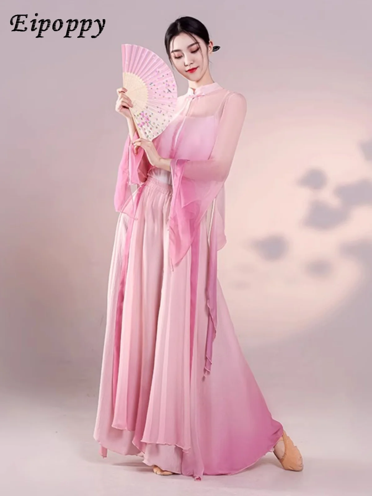 Immortal and elegant ancient style gauze clothing, classical dance costume set for women