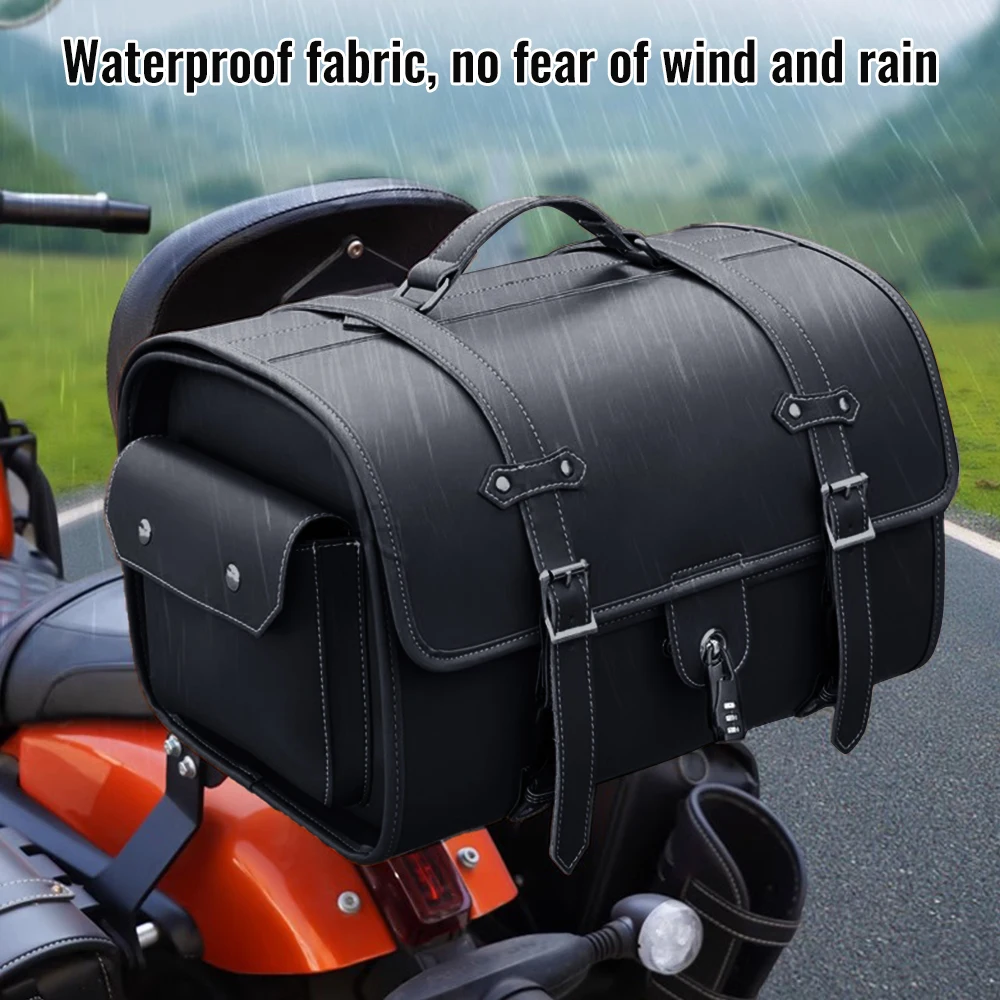 Große Kapazität Wasserdichte Motorrad Hinten Box Motorrad Stamm Box Motorrad Ausrüstung Lagerung Schwanz Box Retro Motorrad Schwanz Tasche – Detail 7