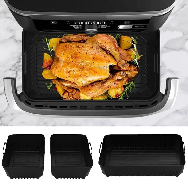 

Air Fryer Reusable Baskets Precise Fit Air Fryer Basket Easy Cleaning Baking Home Reusable Airfryer Pan Liner Accessories