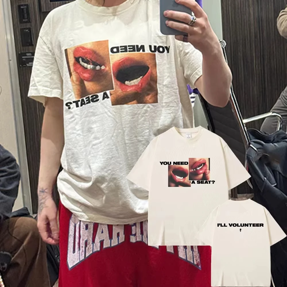 Hit Me Hard and Soft You Women's Men's Harajuku Short Sleeve Casual Women's T-shirt Clothing Street Tops Tees Aesthetic Clothes