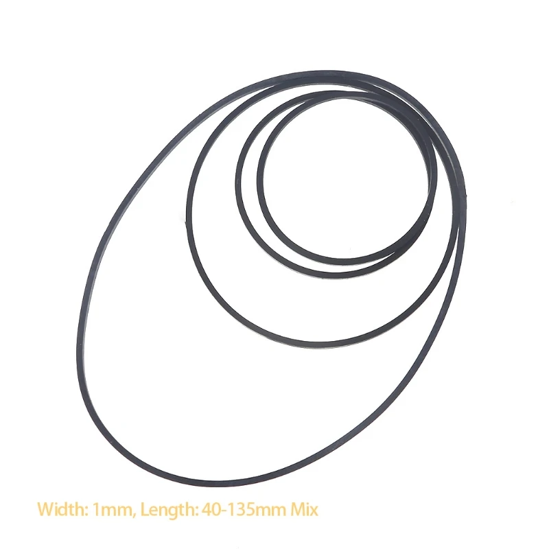 Dayanıklı yedek sürücü kemer kiti 100 adet çeşitli kaydedici tamir lastik kemer kaydediciler için Walkman DVD sürücüler uzun 40