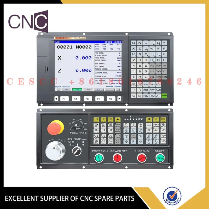 Hot Selling 2 axis CNC lathe Controller Kit PLC control system support electrical tool holder similar to panel