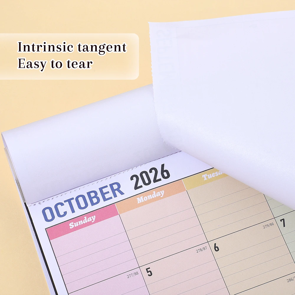 تقويم حائط شهري 2026 مخطط تنسيق كبير لمدة 12 شهرًا مع غطاء شفاف مقاوم للماء للمكتب المدرسي المنزلي (يوان ديسمبر 2026)