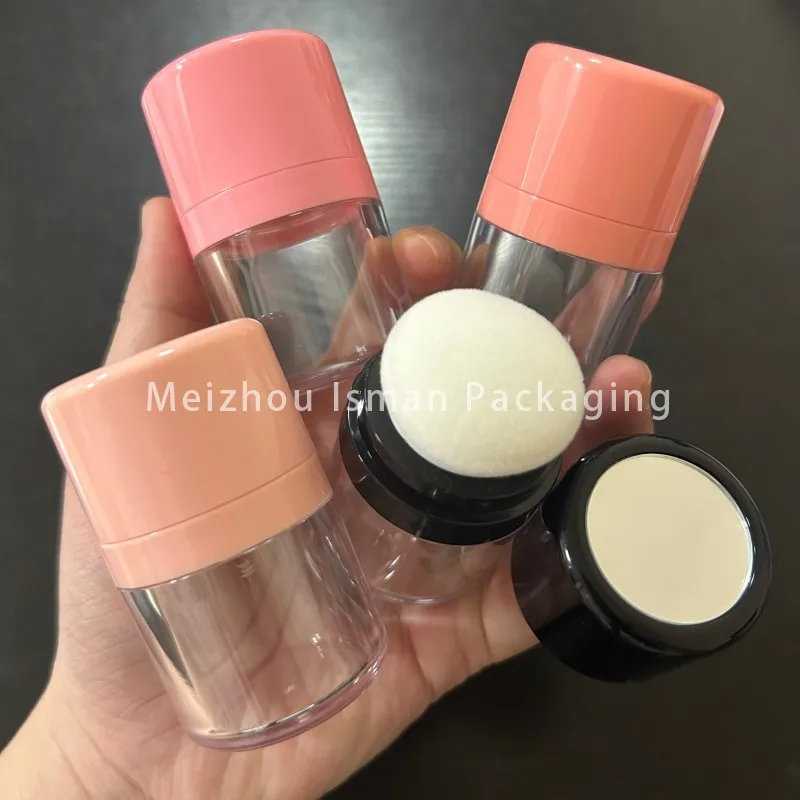 40 stuks roze zwart naakt paddestoel hoofd cosmetische verpakking losse blusher poeder container luchtkussen case met bladerdeeg en spiegel 10g