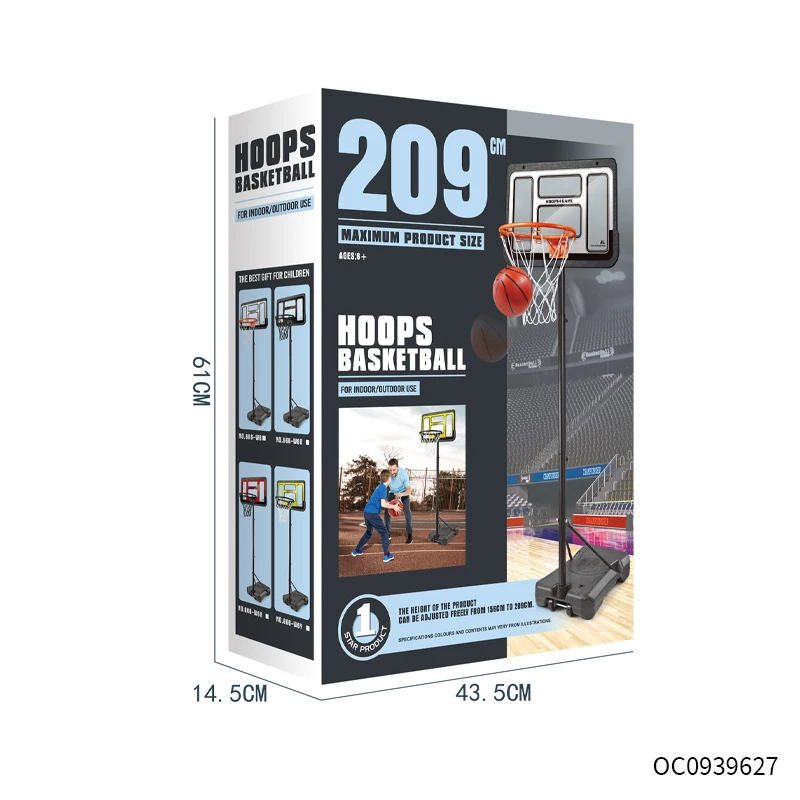屋内外兼用スポーツ調整可能子供用折りたたみ式バスケットボールフープスタンドキットおもちゃ