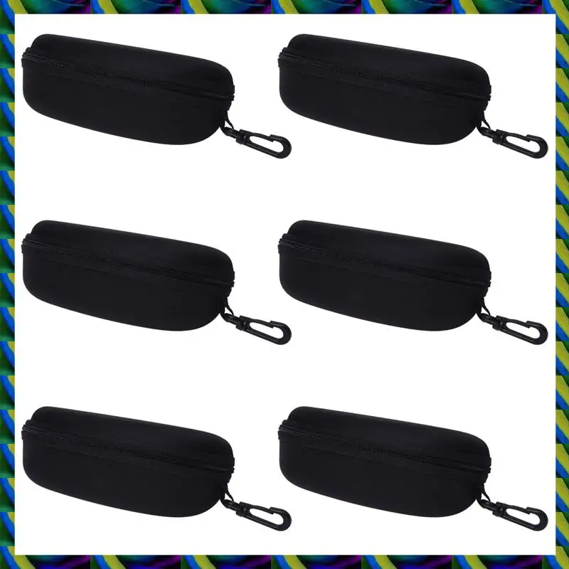 حامل حافظة صلبة بسحاب آمن للنظارات السوداء يوميًا 2X