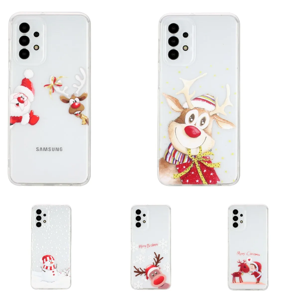 Merry Christmas New Year Phone Case for Xiaomi Redmi Note 11 4G 11S 10C Xiaomi Mi POCO M4 X4 Pro Clear Soft TPU Girl Phone Cover