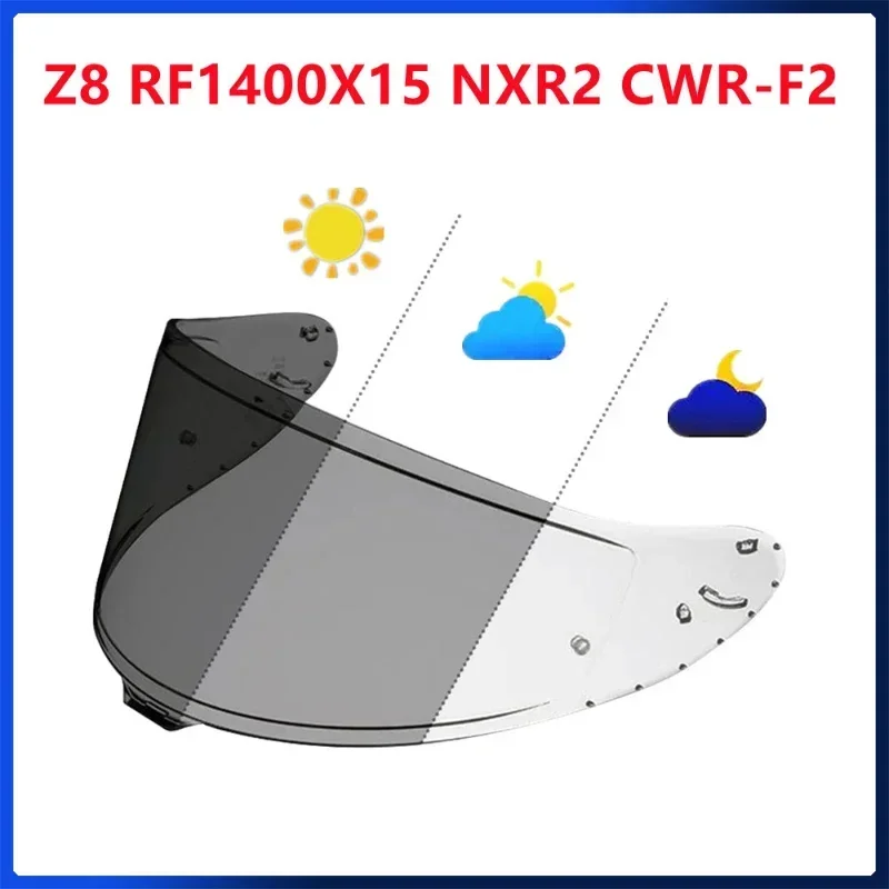 

Photochromic Lenses Helmet Shield Lens for SHOEI Z8 RF1400 X15 NXR2 CWR-F2