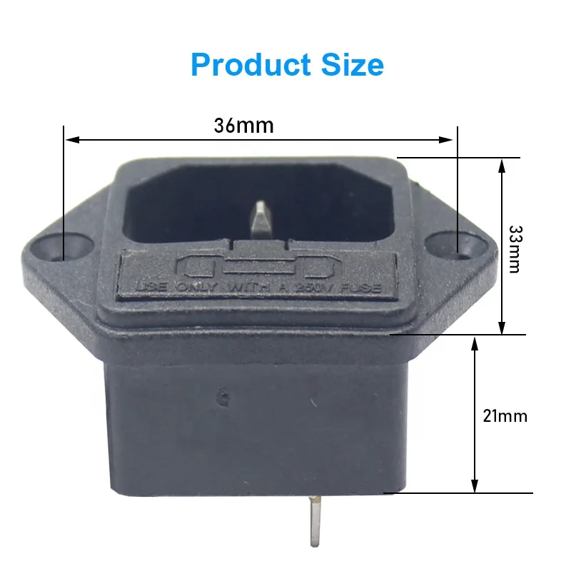 PDU  Power c14 ac inlet socket with 10A fuse