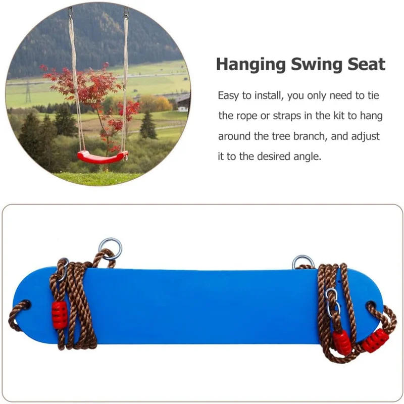 1pc Swing Gymnastic Ring Rope Soft Board Swing Children's Plastic Chain Skateboard Amusement par Swing Outdoor Children's Swing