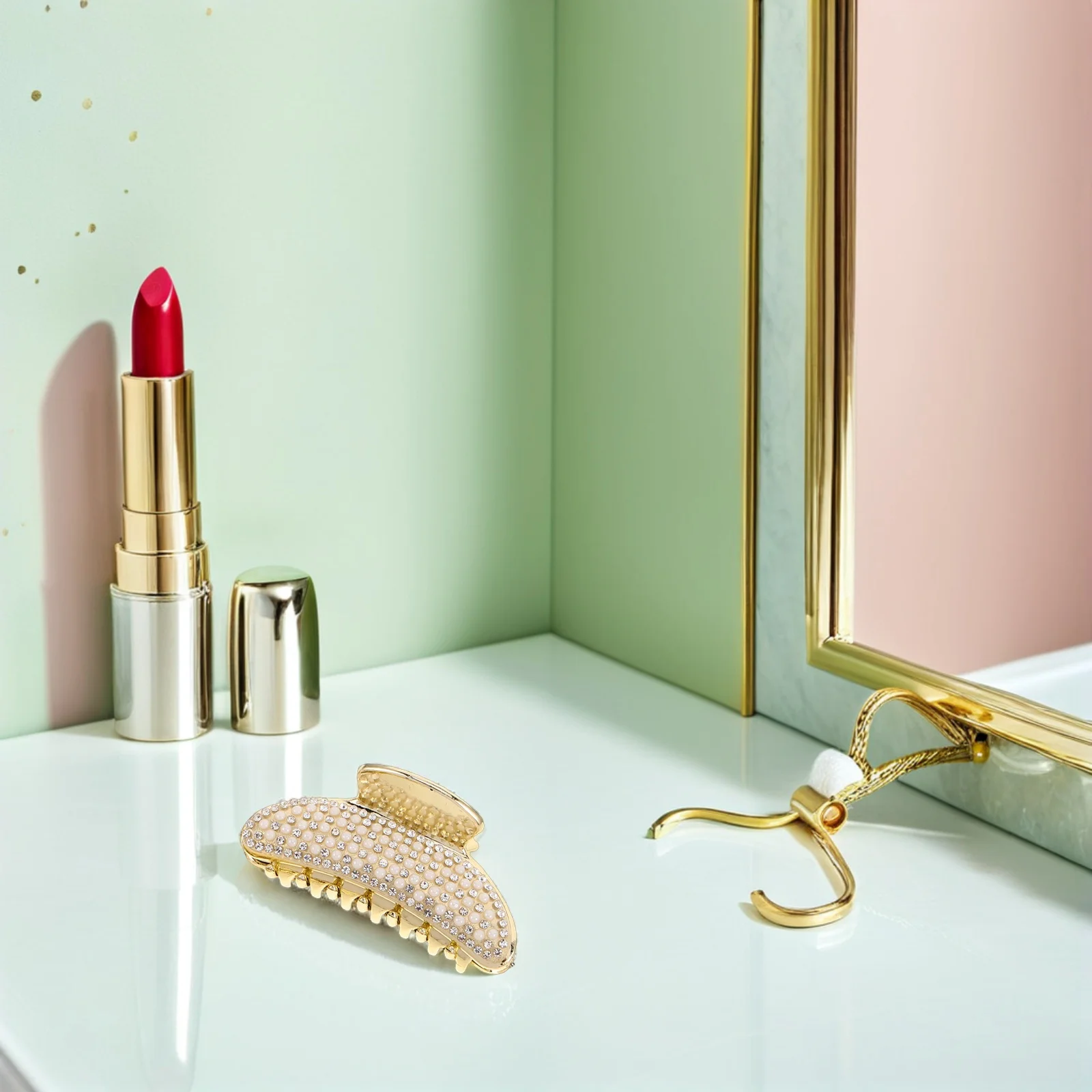 

Набор из 3 больших золотых заколок-крабиков с жемчугом и стразами, нескользящие, для густых длинных волос, для свадьбы, работы, вечеринки