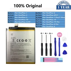 100% Original Battery For OnePlus 1 2 3 1+ One Plus 3 3T 5 5T 6 6T 7 7T 8 7Plus 7Pro 8Pro Pro Plus Phone Replacement Bateria