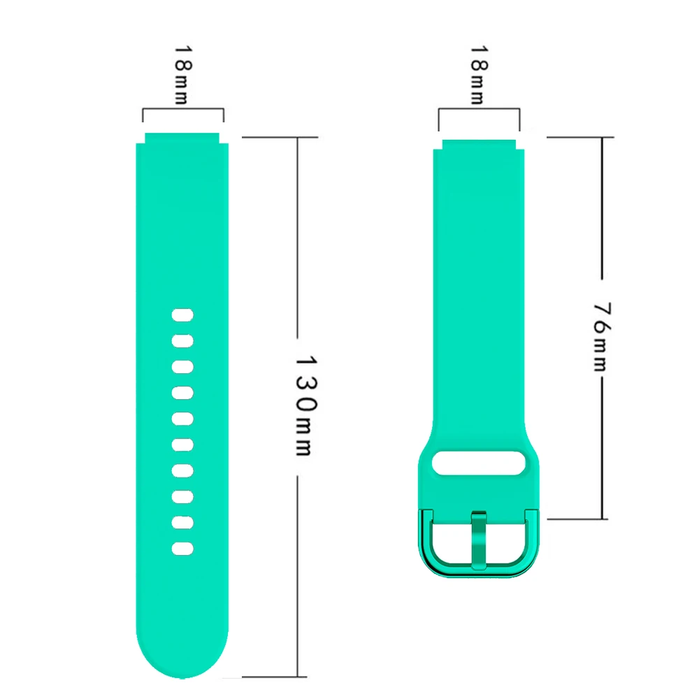 Sport Watchstrap for Garmin Vivomove 3S/Garminmove3S Band Waterproof Colored Buckle Waterproof for GarminActive S 18mm Watchband